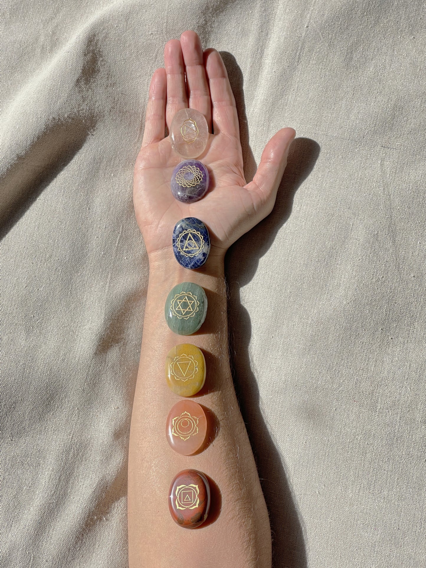 KIT 7 Chakras grabado Gemoterapia