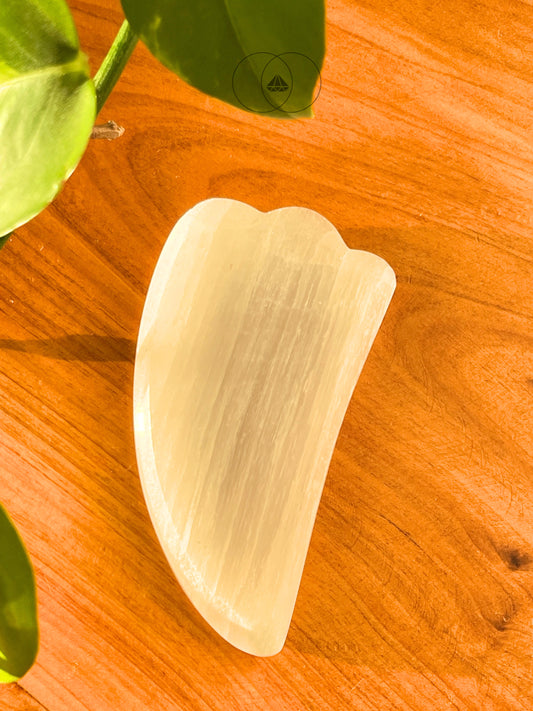 Gua Sha Selenita blanca